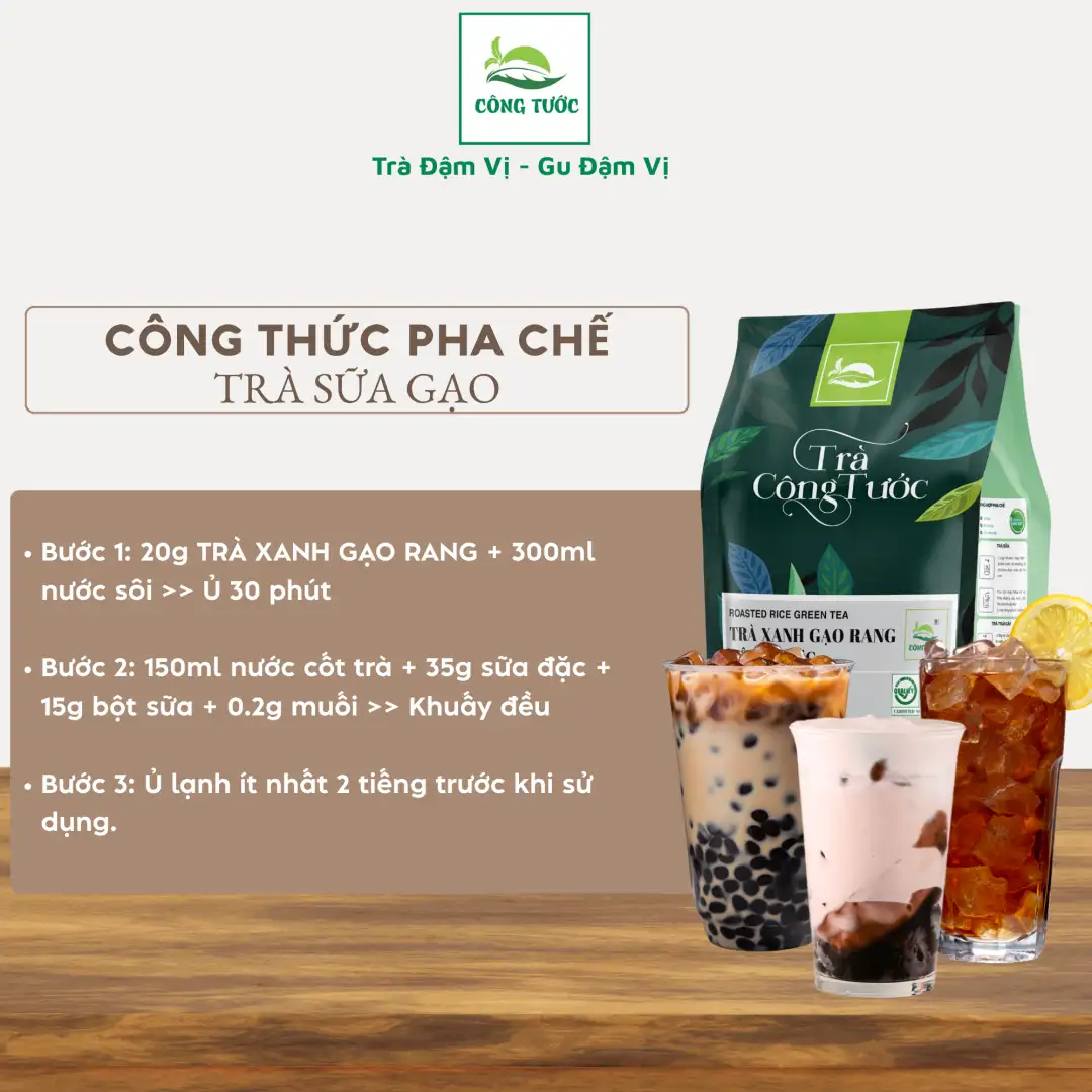 trà xanh gạo rang công tước