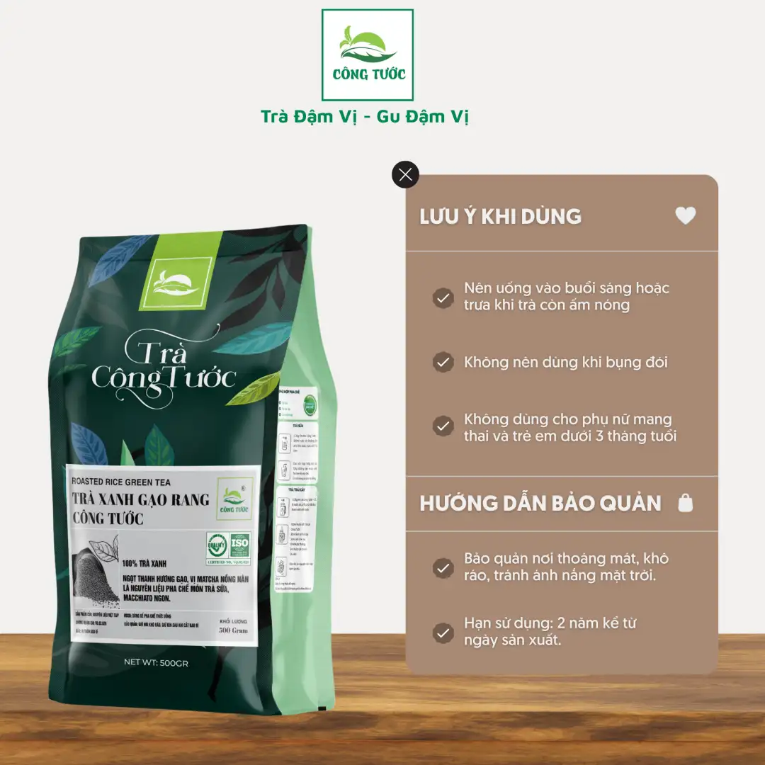 trà xanh gạo rang công tước