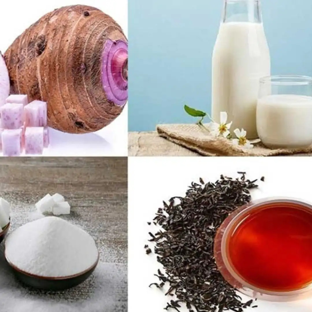 nguyên liệu làm trà sữa khoai môn