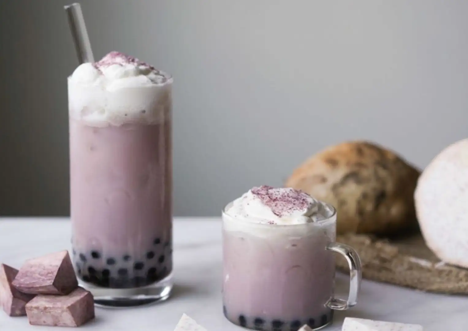 Topping trà sữa khoai môn: thạch khoai môn