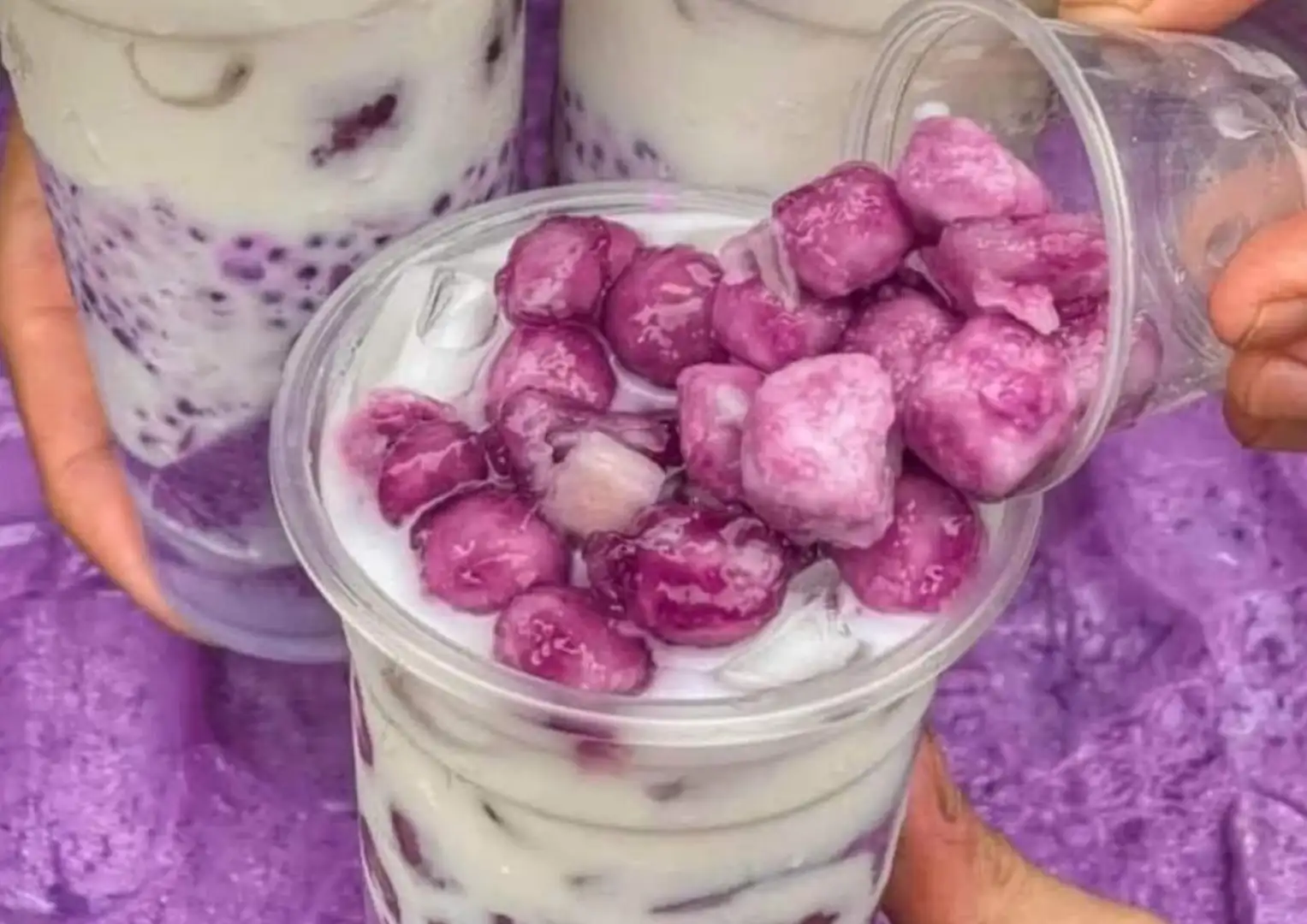 Topping trà sữa khoai môn: thạch khoai môn