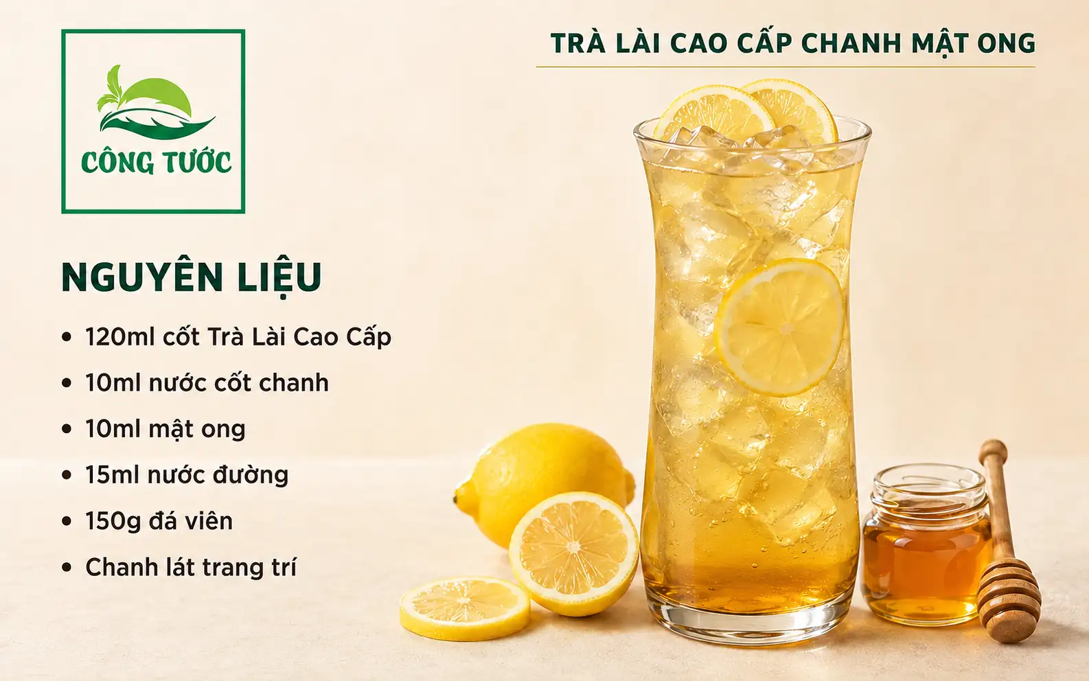 trà lài cao cấp chanh mật ong