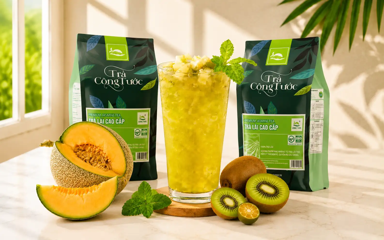 Khám phá công thức Trà Kiwi Dưa Lưới với Trà Công Tước