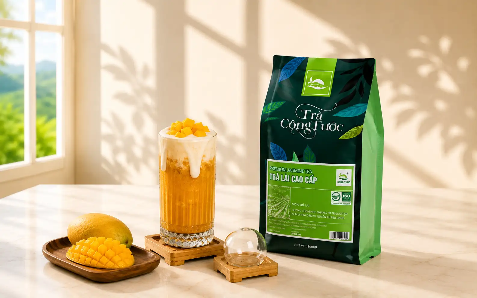 Công thức Trà Xoài Macchiato chuẩn với Trà Lài Công Tước