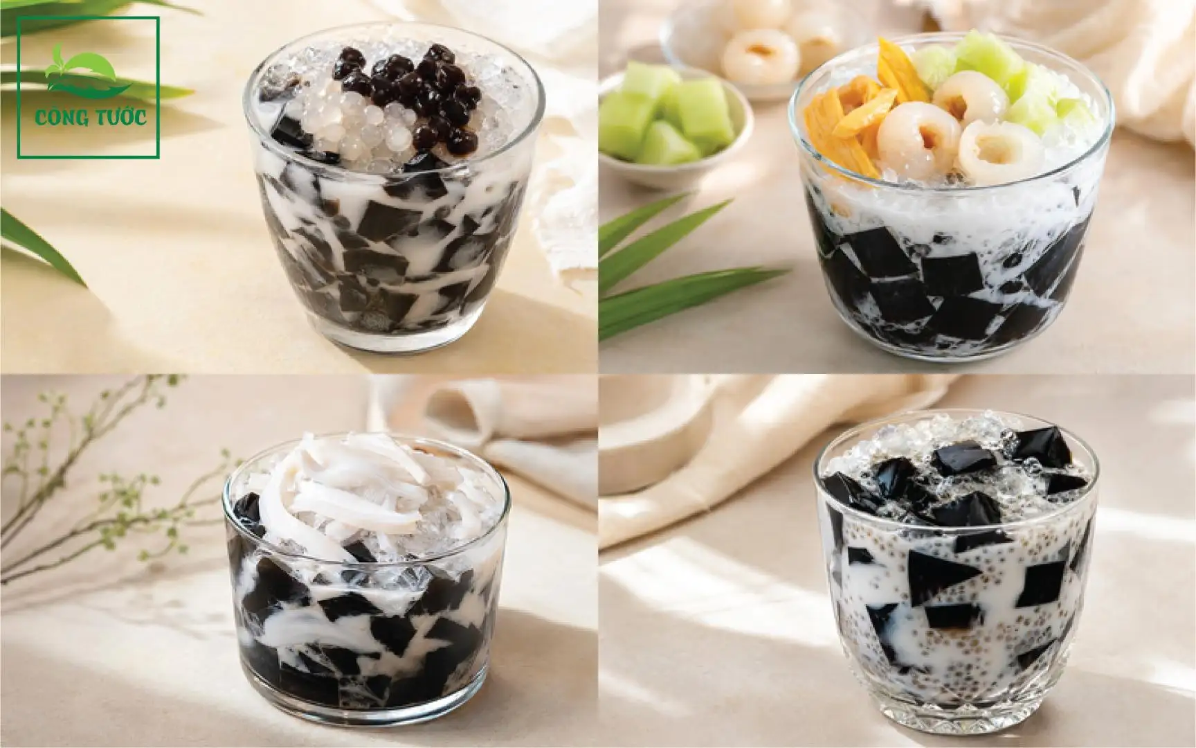 Sương Sáo Nước Cốt Dừa Hạt É