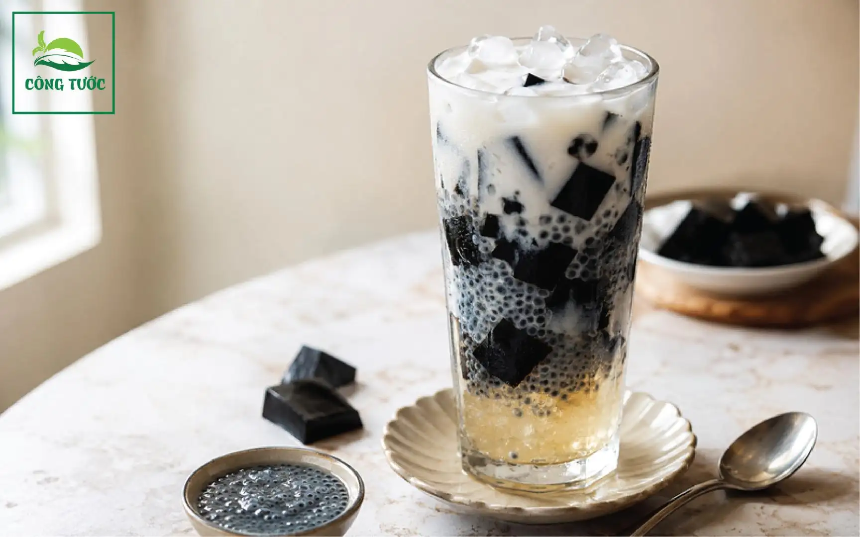 Sương Sáo Nước Cốt Dừa Hạt É