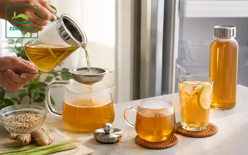 Trà Lúa Mạch Gừng Sả