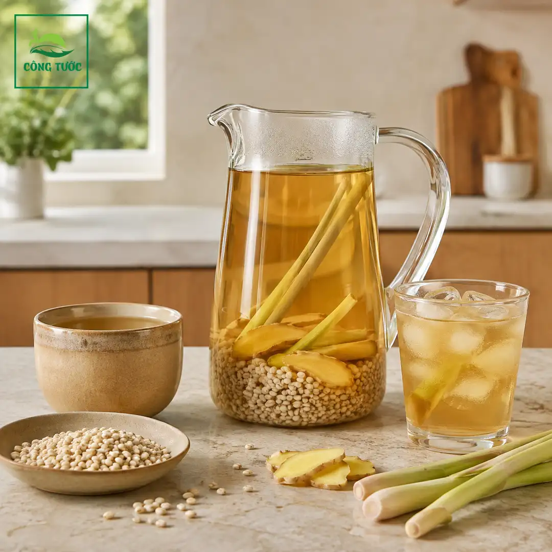 Trà Lúa Mạch Gừng Sả