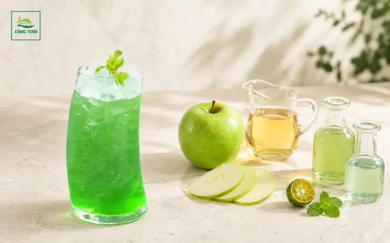 Trà Táo Xanh Bạc Hà