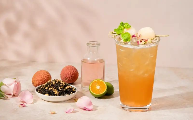 Trà Vải Hoa Hồng