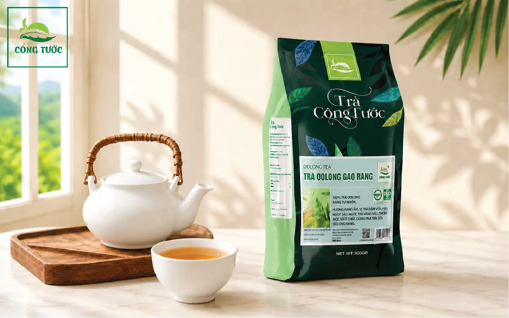 Trà Oolong Gạo Rang