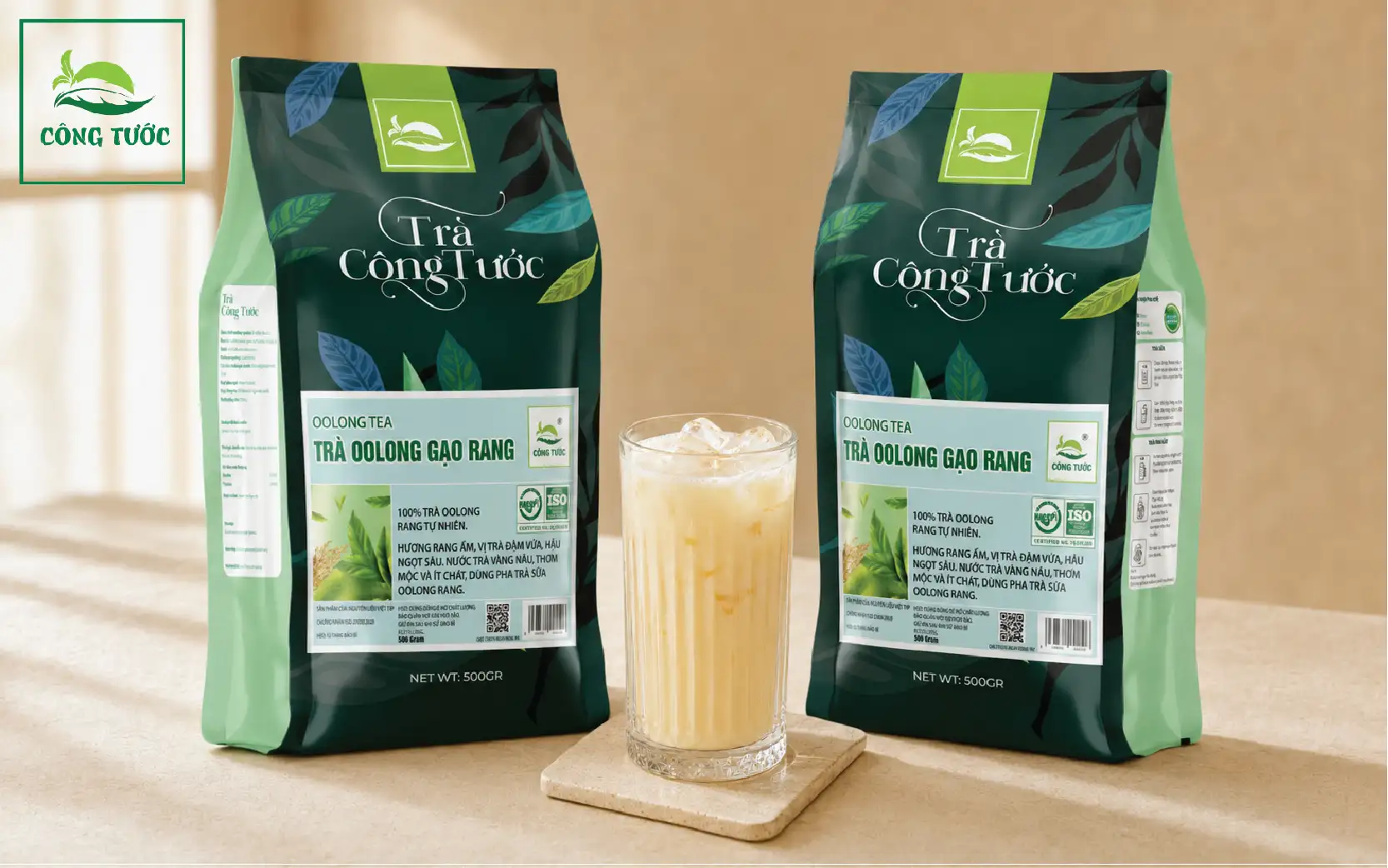 Trà Sữa Oolong Gạo Rang