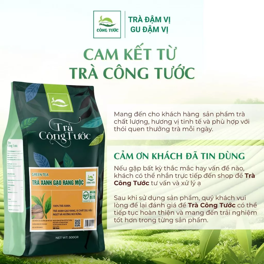 Trà Xanh Gạo Rang Mộc