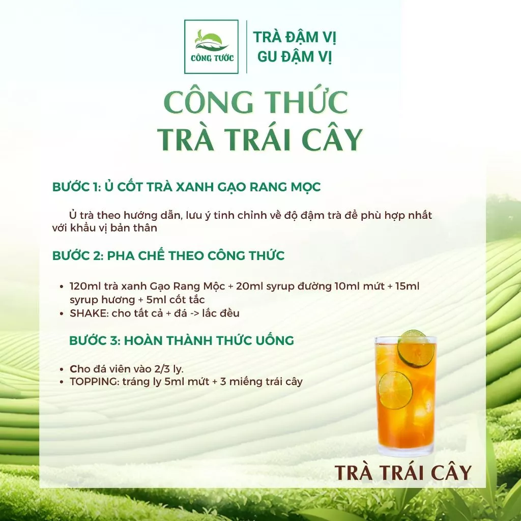 Trà Xanh Gạo Rang Mộc