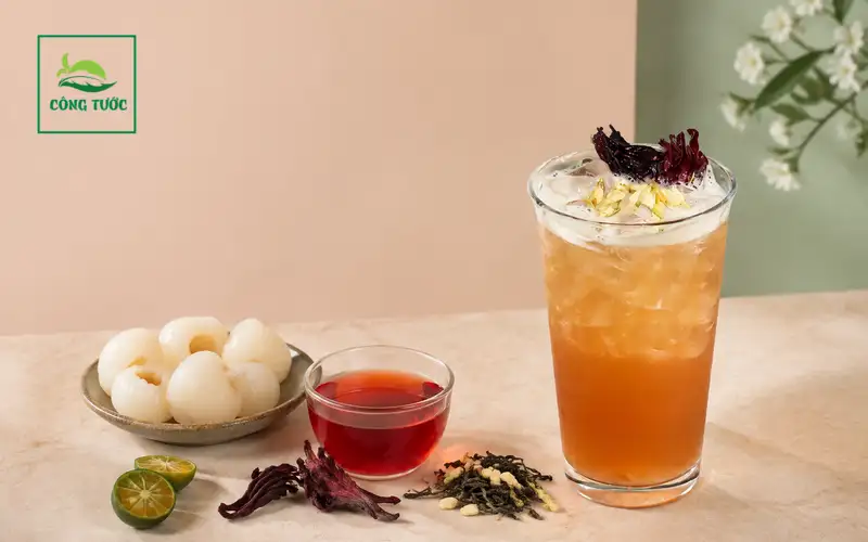 Trà Vải Hồng Lài